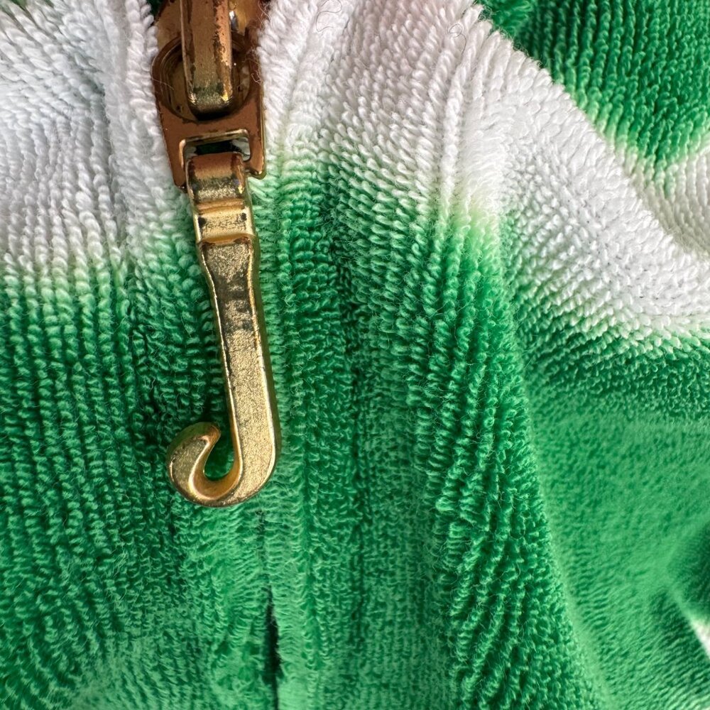 Juicy Girls Vintage Y2K Hoodie Short Sleeve Green Terrycloth Sz 7 - Picture 5 of 9